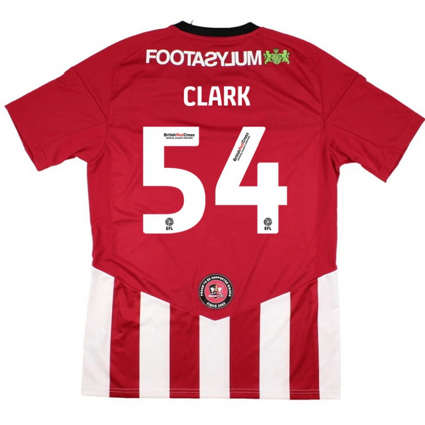 Danxen Kinder Max Clark #54 Rot Weiß Heimtrikot Trikot 2024/25 T-Shirt