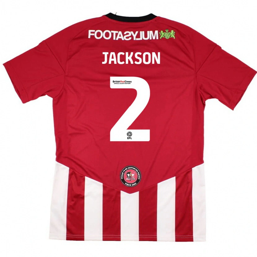 Danxen Kinder Bow Jackson #2 Rot Weiß Heimtrikot Trikot 2024/25 T-Shirt