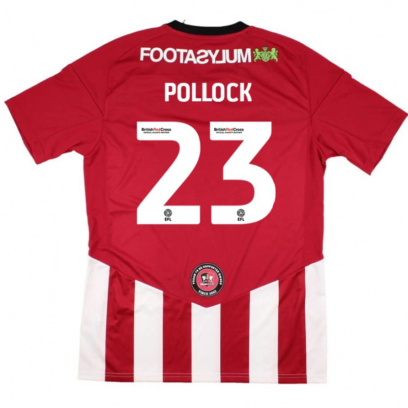 Danxen Kinder Amber Pollock #23 Rot Weiß Heimtrikot Trikot 2024/25 T-Shirt