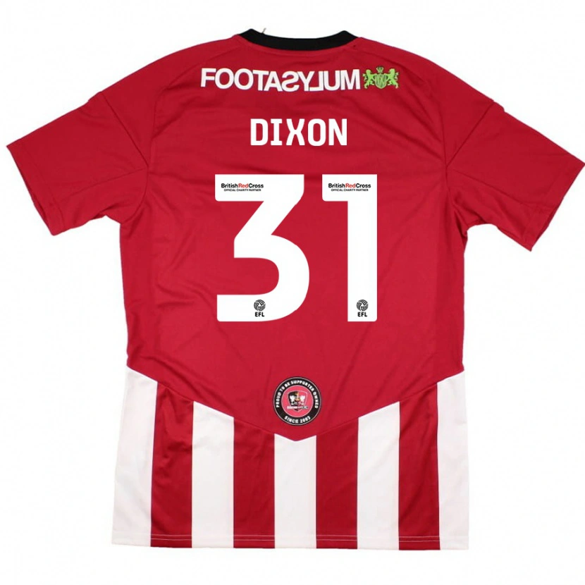 Danxen Kinder Ellen Dixon #31 Rot Weiß Heimtrikot Trikot 2024/25 T-Shirt