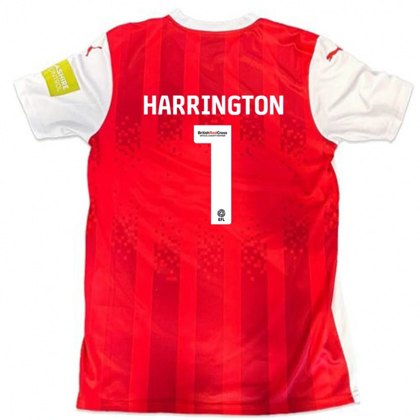 Danxen Kinder David Harrington #1 Rot Weiß Heimtrikot Trikot 2024/25 T-Shirt