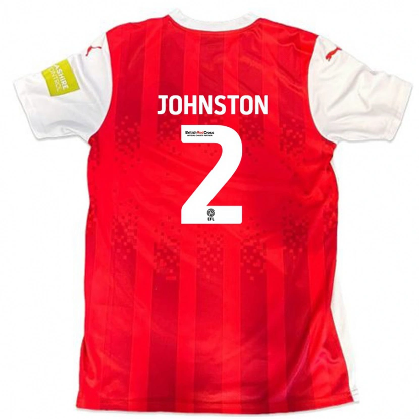 Danxen Kinder Carl Johnston #2 Rot Weiß Heimtrikot Trikot 2024/25 T-Shirt