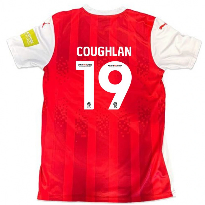 Danxen Kinder Ronan Coughlan #19 Rot Weiß Heimtrikot Trikot 2024/25 T-Shirt