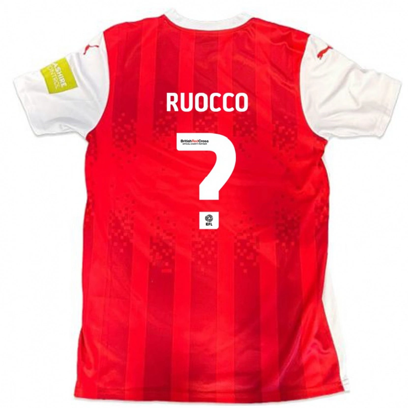 Danxen Kinder Alessio Ruocco #0 Rot Weiß Heimtrikot Trikot 2024/25 T-Shirt