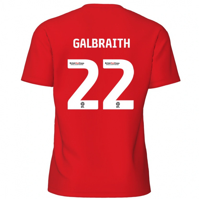 Danxen Kinder Ethan Galbraith #22 Rot Heimtrikot Trikot 2024/25 T-Shirt