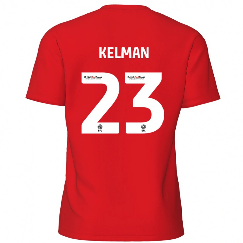 Danxen Kinder Charlie Kelman #23 Rot Heimtrikot Trikot 2024/25 T-Shirt