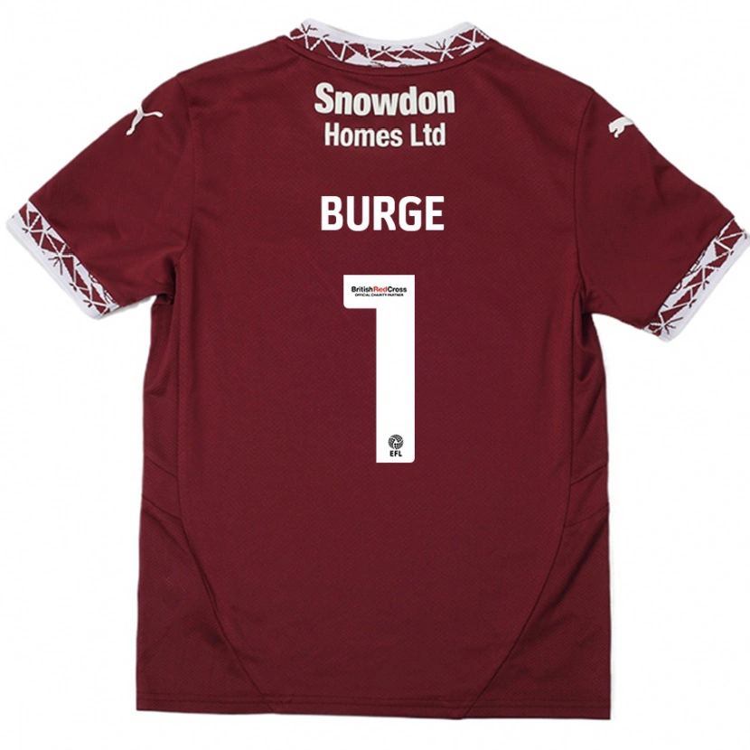 Danxen Kinder Lee Burge #1 Burgundrot Heimtrikot Trikot 2024/25 T-Shirt