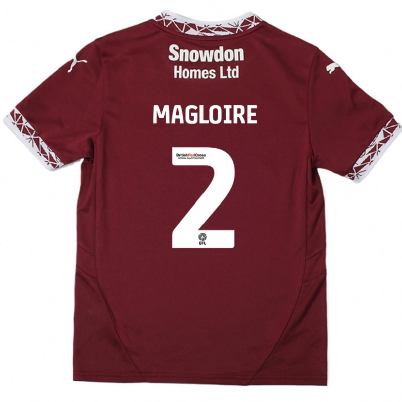 Danxen Kinder Tyler Magloire #2 Burgundrot Heimtrikot Trikot 2024/25 T-Shirt