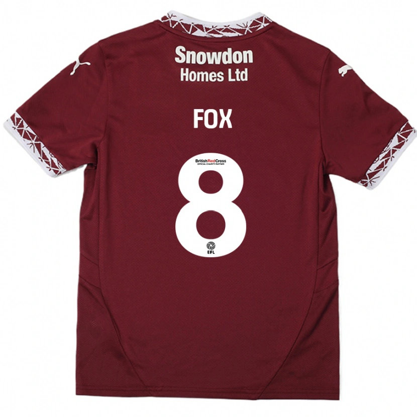 Danxen Kinder Ben Fox #8 Burgundrot Heimtrikot Trikot 2024/25 T-Shirt