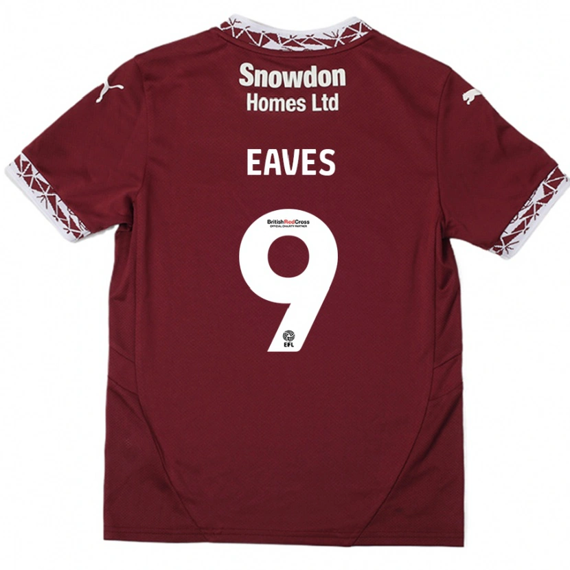 Danxen Kinder Tom Eaves #9 Burgundrot Heimtrikot Trikot 2024/25 T-Shirt