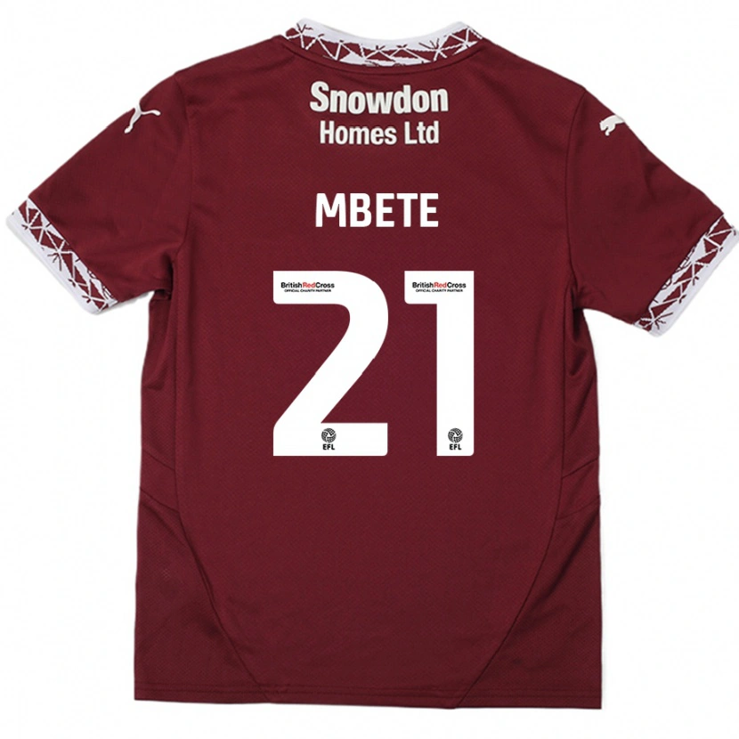 Danxen Kinder Luke Mbete #21 Burgundrot Heimtrikot Trikot 2024/25 T-Shirt