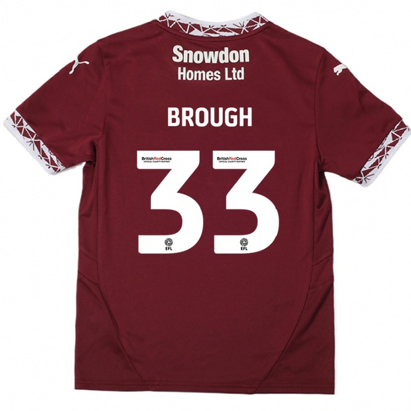 Danxen Kinder Patrick Brough #33 Burgundrot Heimtrikot Trikot 2024/25 T-Shirt