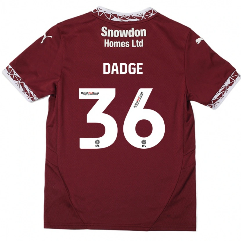 Danxen Kinder James Dadge #36 Burgundrot Heimtrikot Trikot 2024/25 T-Shirt