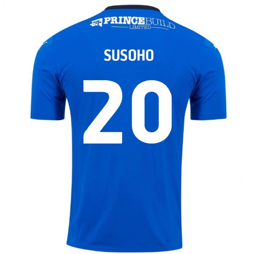 Danxen Kinder Mahamadou Susoho #20 Blau Weiß Heimtrikot Trikot 2024/25 T-Shirt