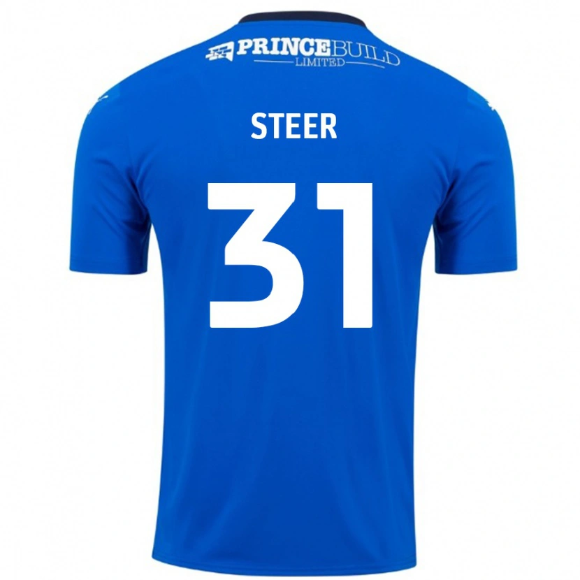 Danxen Kinder Jed Steer #31 Blau Weiß Heimtrikot Trikot 2024/25 T-Shirt