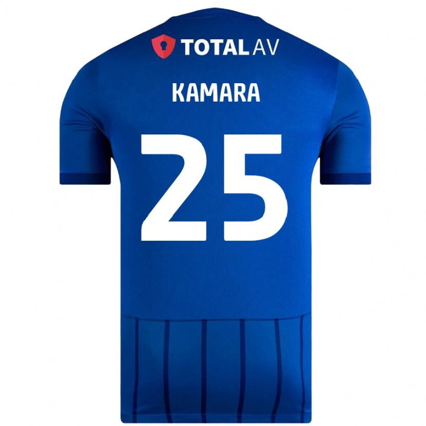 Danxen Kinder Abdoulaye Kamara #25 Blau Heimtrikot Trikot 2024/25 T-Shirt