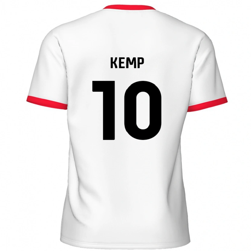 Danxen Kinder Dan Kemp #10 Weiß Rot Heimtrikot Trikot 2024/25 T-Shirt