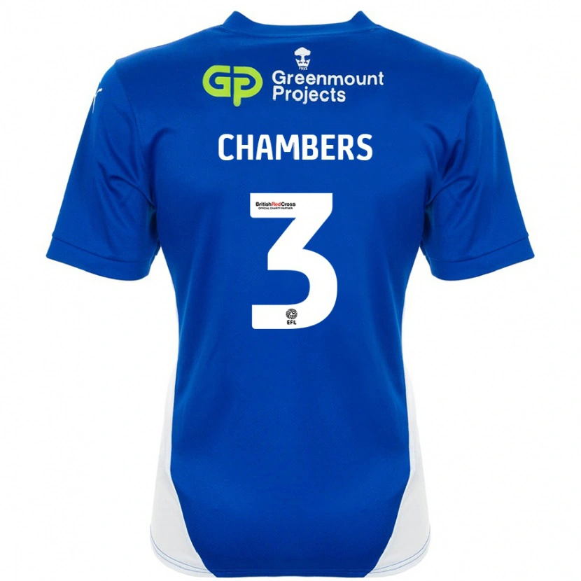 Danxen Kinder Luke Chambers #3 Blau Weiß Heimtrikot Trikot 2024/25 T-Shirt