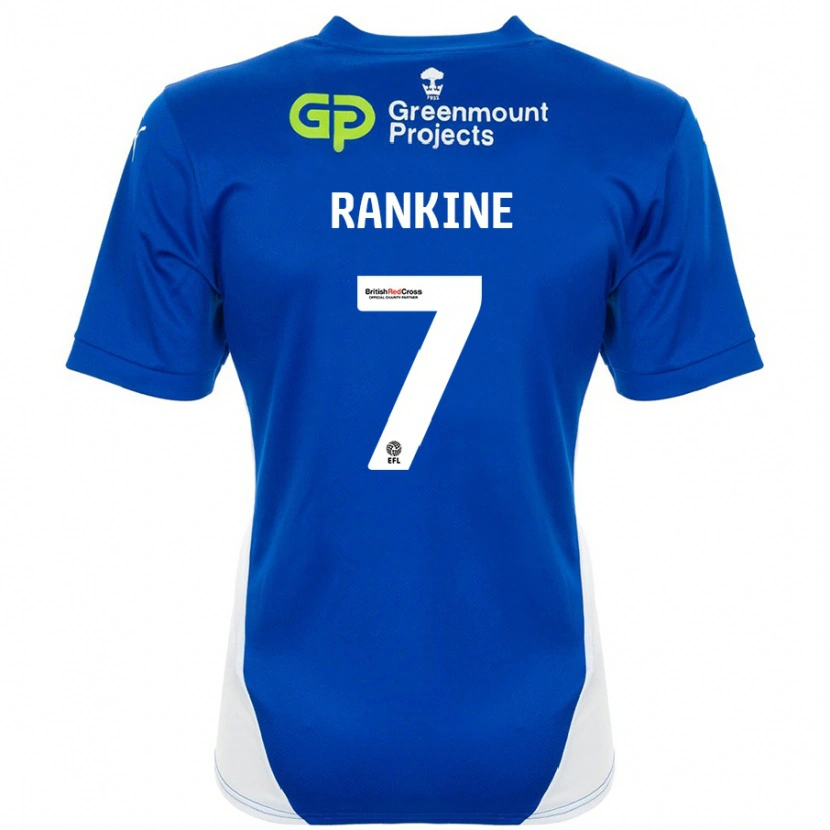 Danxen Kinder Dion Rankine #7 Blau Weiß Heimtrikot Trikot 2024/25 T-Shirt