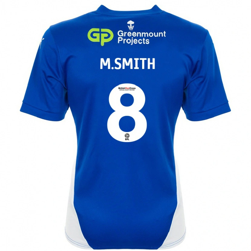 Danxen Kinder Matt Smith #8 Blau Weiß Heimtrikot Trikot 2024/25 T-Shirt