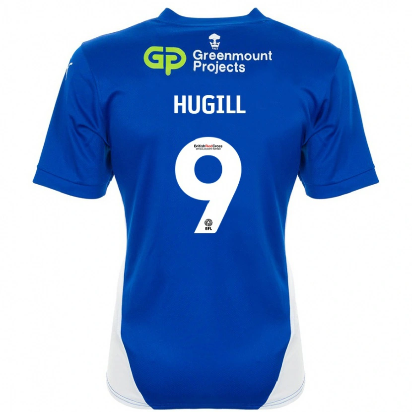 Danxen Kinder Joe Hugill #9 Blau Weiß Heimtrikot Trikot 2024/25 T-Shirt