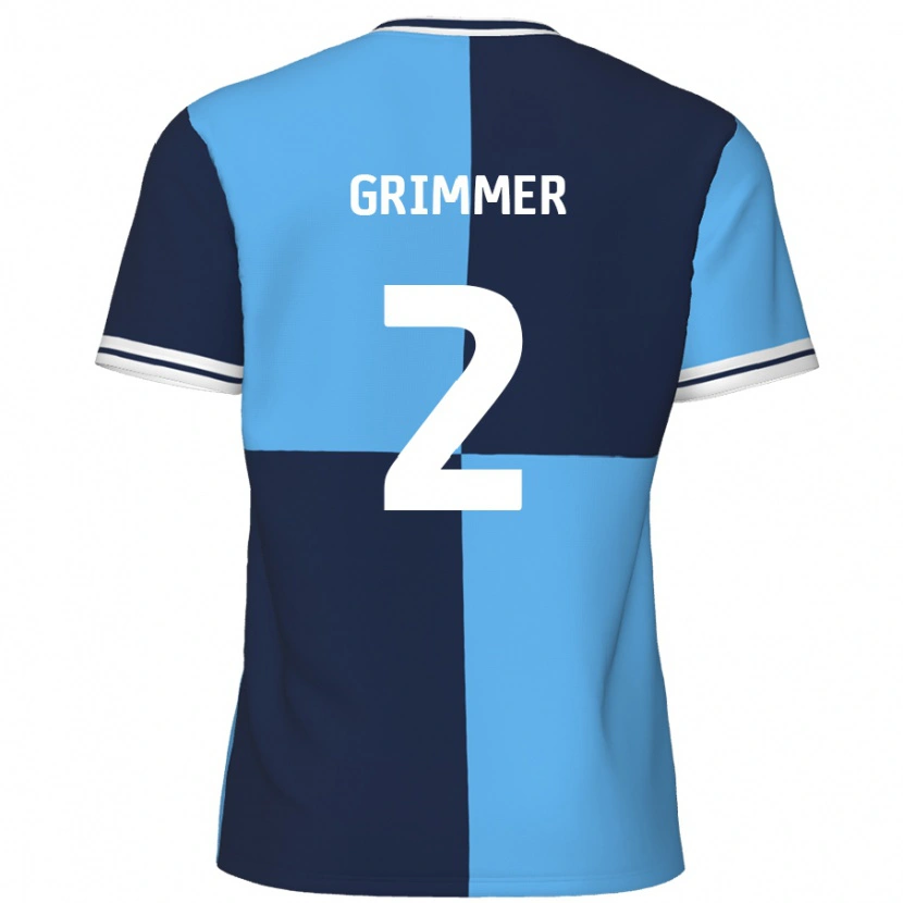 Danxen Kinder Jack Grimmer #2 Himmelblau Dunkelblau Heimtrikot Trikot 2024/25 T-Shirt