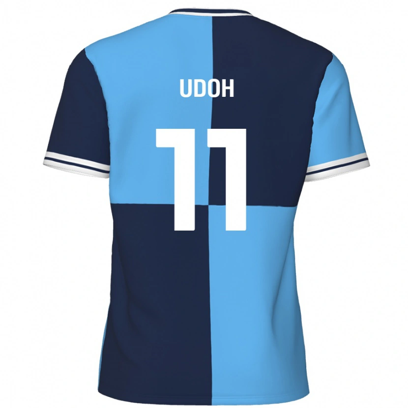 Danxen Kinder Daniel Udoh #11 Himmelblau Dunkelblau Heimtrikot Trikot 2024/25 T-Shirt