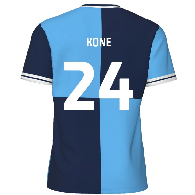 Danxen Kinder Richard Kone #24 Himmelblau Dunkelblau Heimtrikot Trikot 2024/25 T-Shirt