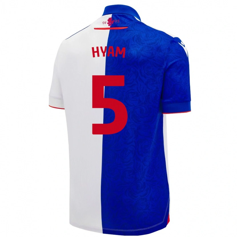 Danxen Kinder Dominic Hyam #5 Himmelblau Weiß Heimtrikot Trikot 2024/25 T-Shirt