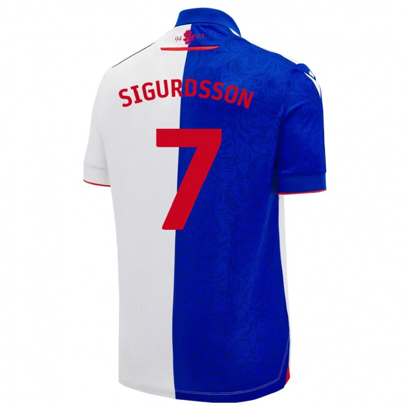 Danxen Kinder Arnór Sigurdsson #7 Himmelblau Weiß Heimtrikot Trikot 2024/25 T-Shirt