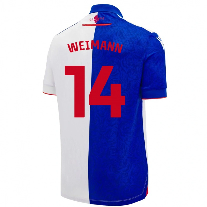 Danxen Kinder Andreas Weimann #14 Himmelblau Weiß Heimtrikot Trikot 2024/25 T-Shirt