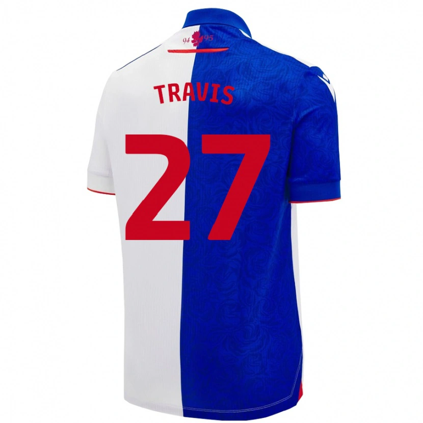 Danxen Kinder Lewis Travis #27 Himmelblau Weiß Heimtrikot Trikot 2024/25 T-Shirt