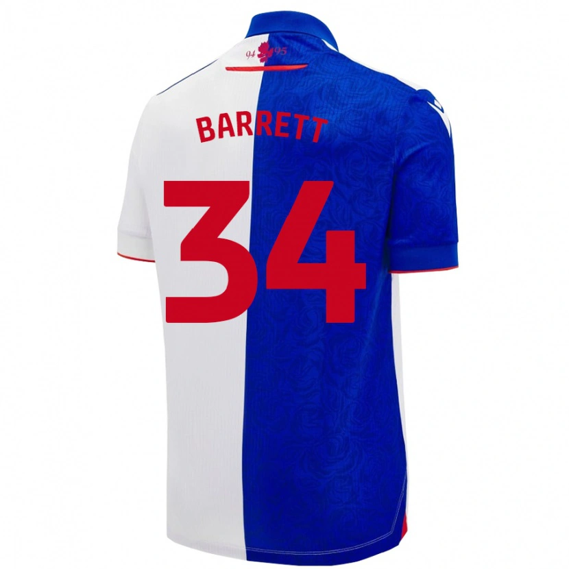 Danxen Kinder Jack Barrett #34 Himmelblau Weiß Heimtrikot Trikot 2024/25 T-Shirt