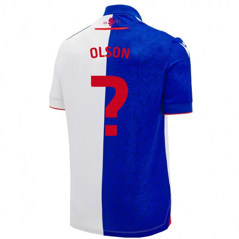 Danxen Kinder Charlie Olson #0 Himmelblau Weiß Heimtrikot Trikot 2024/25 T-Shirt