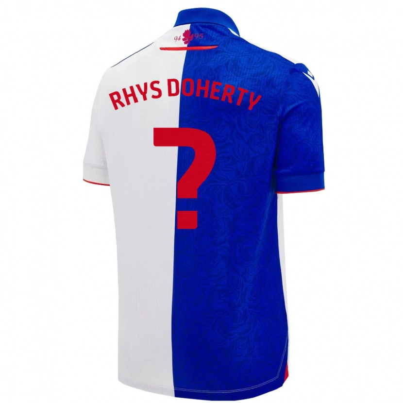 Danxen Kinder Rhys Doherty #0 Himmelblau Weiß Heimtrikot Trikot 2024/25 T-Shirt