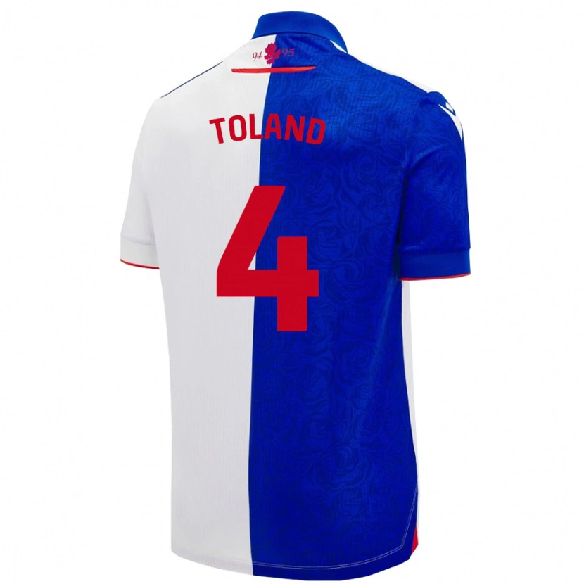 Danxen Kinder Tyler Toland #4 Himmelblau Weiß Heimtrikot Trikot 2024/25 T-Shirt