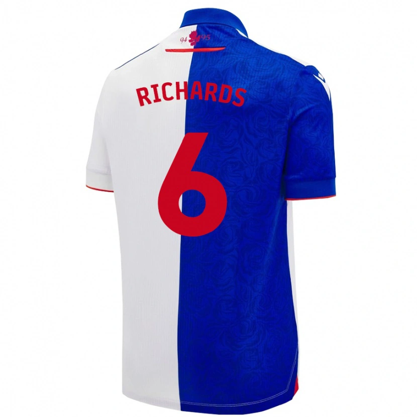 Danxen Kinder Jade Richards #6 Himmelblau Weiß Heimtrikot Trikot 2024/25 T-Shirt