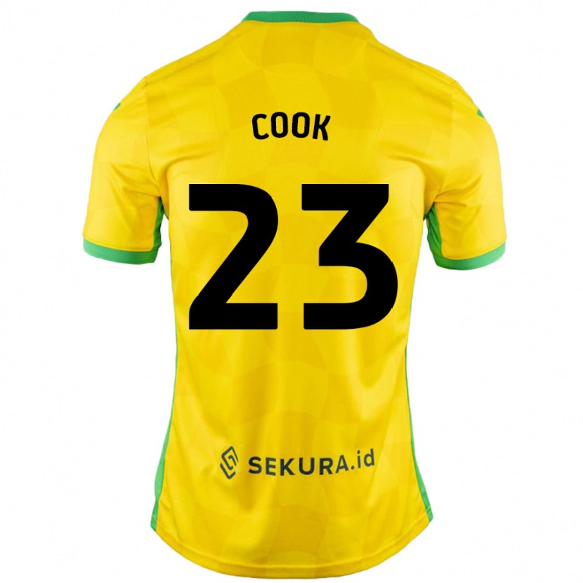 Danxen Kinder Olivia Cook #23 Gelb Grün Heimtrikot Trikot 2024/25 T-Shirt