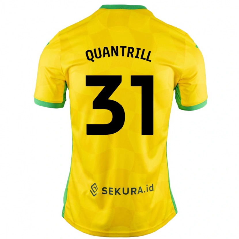 Danxen Kinder Sarah Quantrill #31 Gelb Grün Heimtrikot Trikot 2024/25 T-Shirt