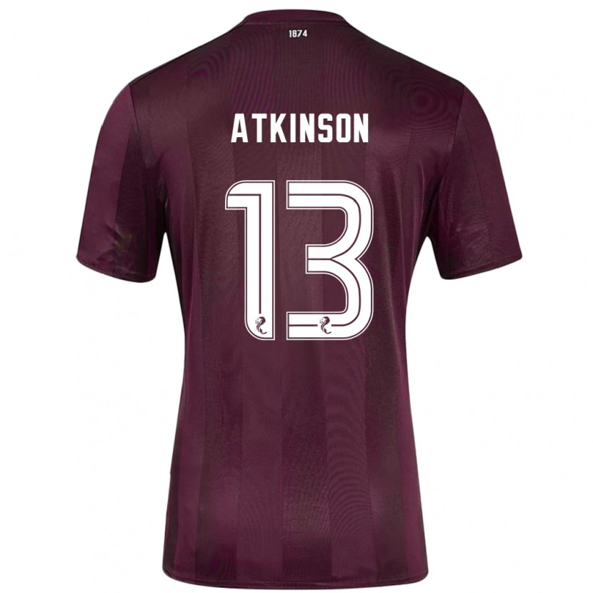 Danxen Kinder Nathaniel Atkinson #13 Burgundrot Heimtrikot Trikot 2024/25 T-Shirt