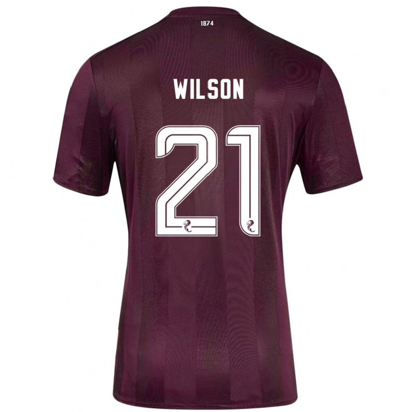 Danxen Kinder James Wilson #21 Burgundrot Heimtrikot Trikot 2024/25 T-Shirt