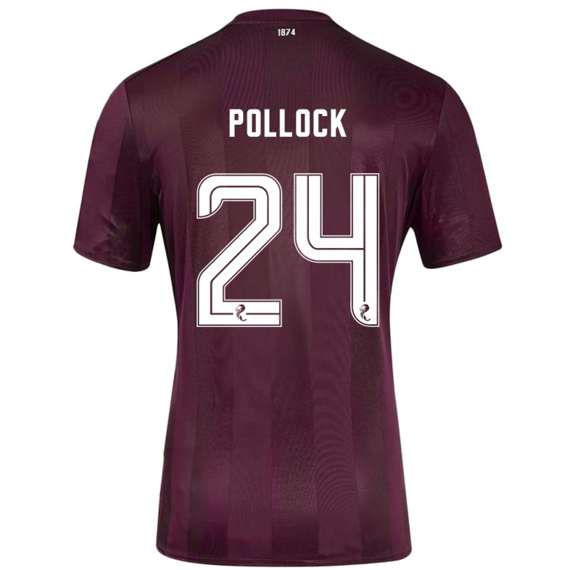 Danxen Kinder Finlay Pollock #24 Burgundrot Heimtrikot Trikot 2024/25 T-Shirt