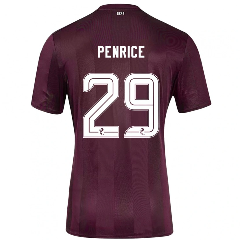 Danxen Kinder James Penrice #29 Burgundrot Heimtrikot Trikot 2024/25 T-Shirt