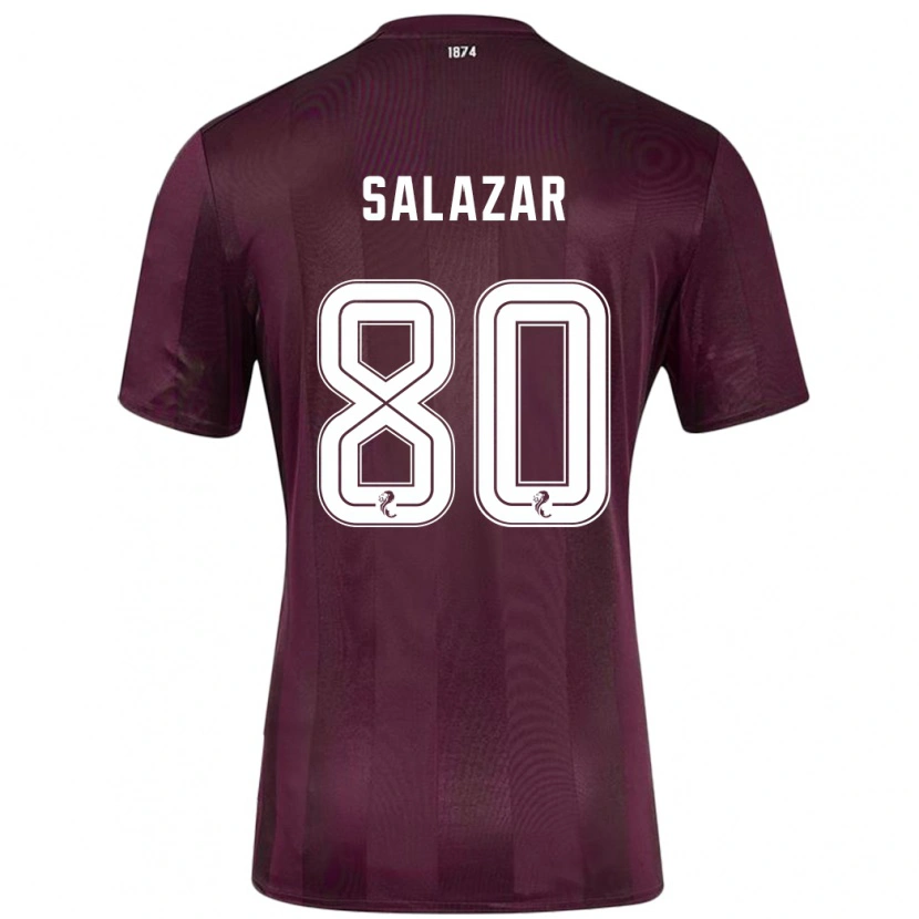 Danxen Kinder Andrés Salazar #80 Burgundrot Heimtrikot Trikot 2024/25 T-Shirt