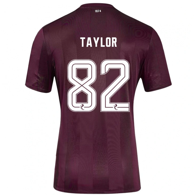 Danxen Kinder Gerald Taylor #82 Burgundrot Heimtrikot Trikot 2024/25 T-Shirt