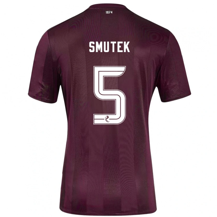 Danxen Kinder Kai Smutek #5 Burgundrot Heimtrikot Trikot 2024/25 T-Shirt