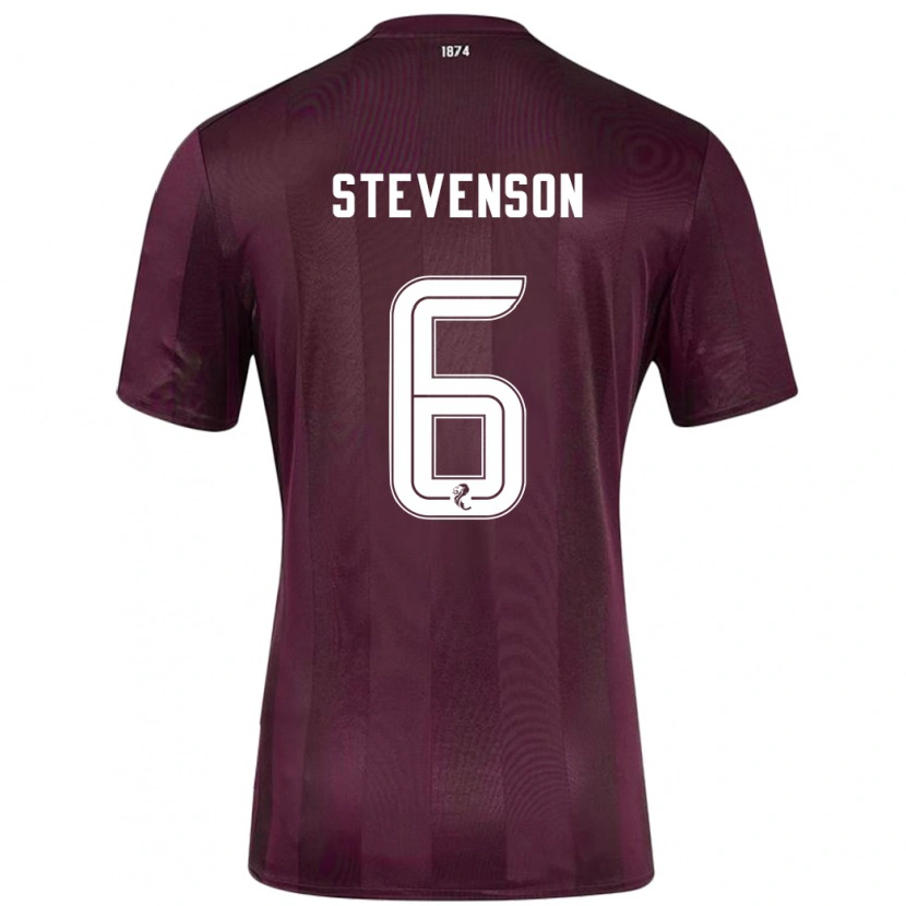 Danxen Kinder Gus Stevenson #6 Burgundrot Heimtrikot Trikot 2024/25 T-Shirt