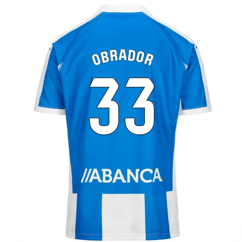 Danxen Kinder Rafa Obrador #33 Blau Weiß Heimtrikot Trikot 2024/25 T-Shirt