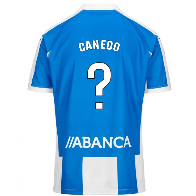 Danxen Kinder Damián Canedo #0 Blau Weiß Heimtrikot Trikot 2024/25 T-Shirt