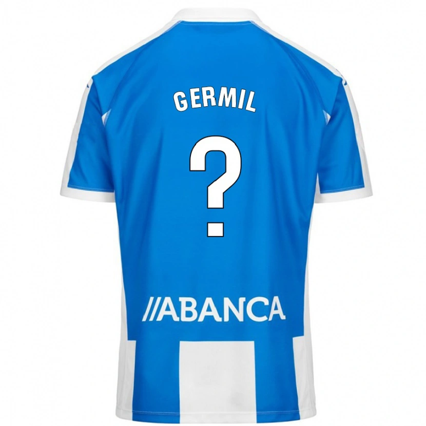 Danxen Kinder Darío Germil #0 Blau Weiß Heimtrikot Trikot 2024/25 T-Shirt